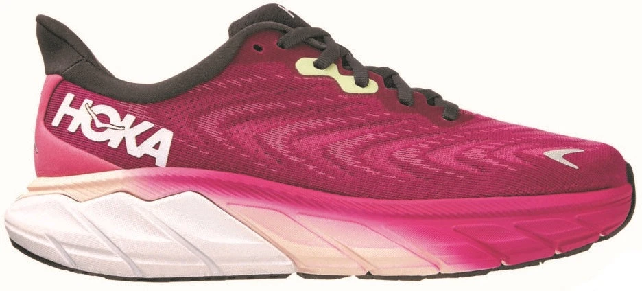 HOKA Women's Arahi 6 Wide (D) - Festival Fuchsia/Ibis Rose (1123197-FFIR)